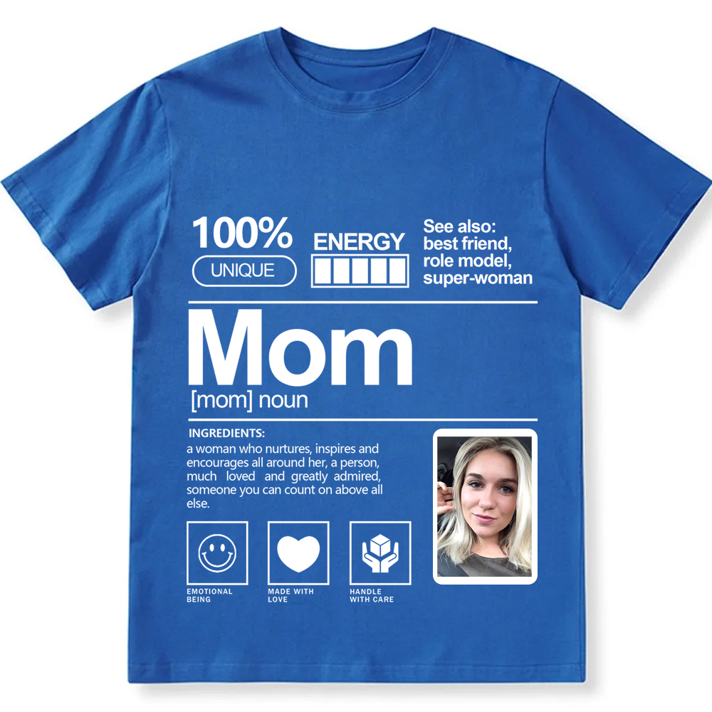 Addcustom  Photo Mom Personalized Custom Unisex Fit T-Shirt wearishow
