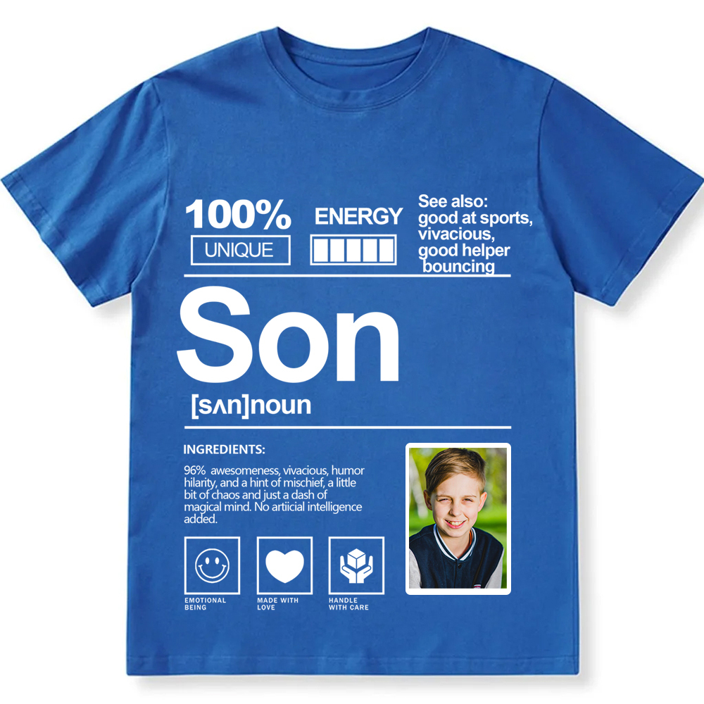Addcustom  Photo Son Personalized Custom Unisex Fit T-Shirt wearishow