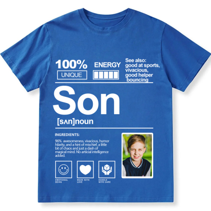 Addcustom  Photo Son Personalized Custom Unisex Fit T-Shirt wearishow