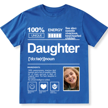 Addcustom  Photo Dauthter Personalized Custom Unisex Fit T-Shirt wearishow