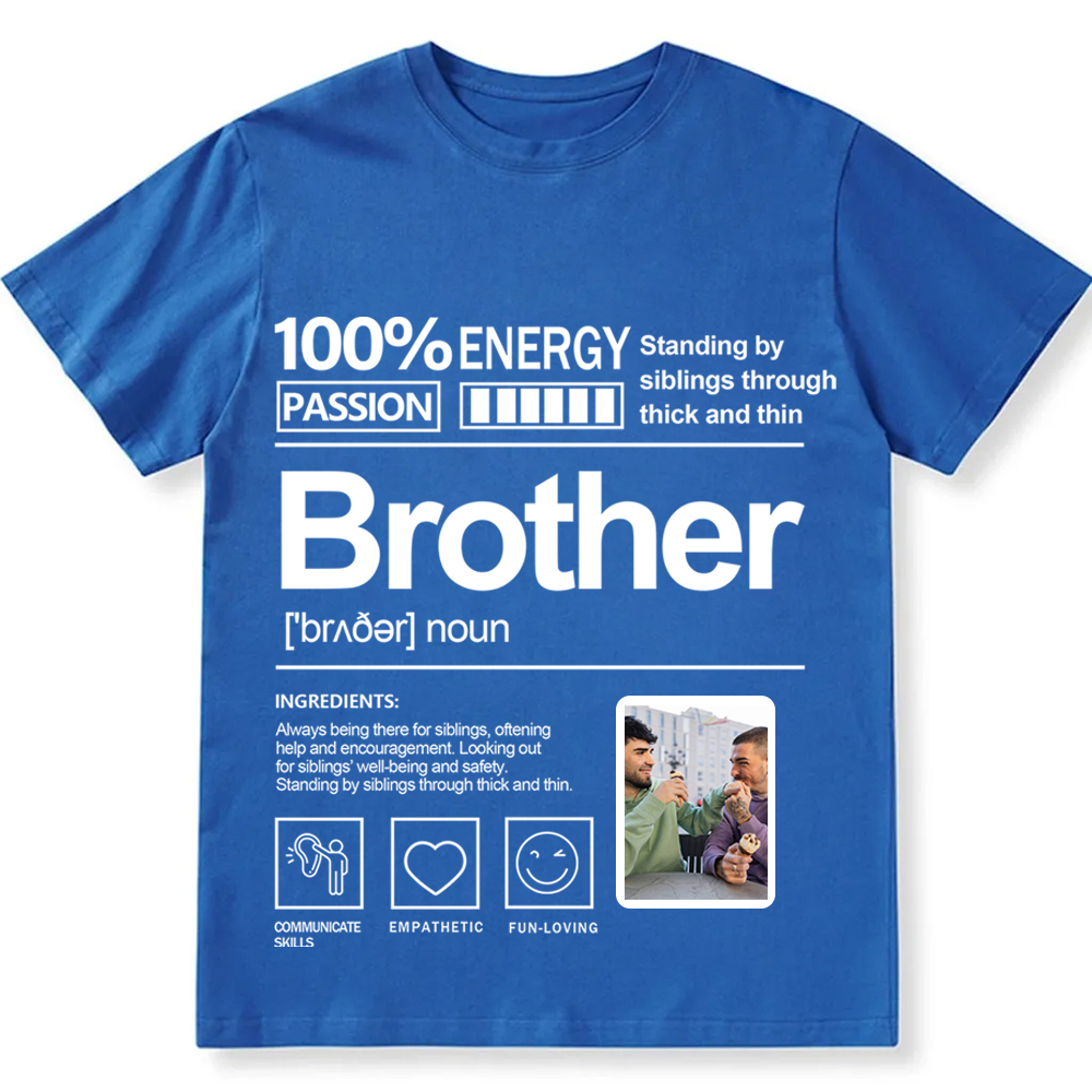 Addcustom  Photo Brother Personalized Custom Unisex Fit T-Shirt wearishow