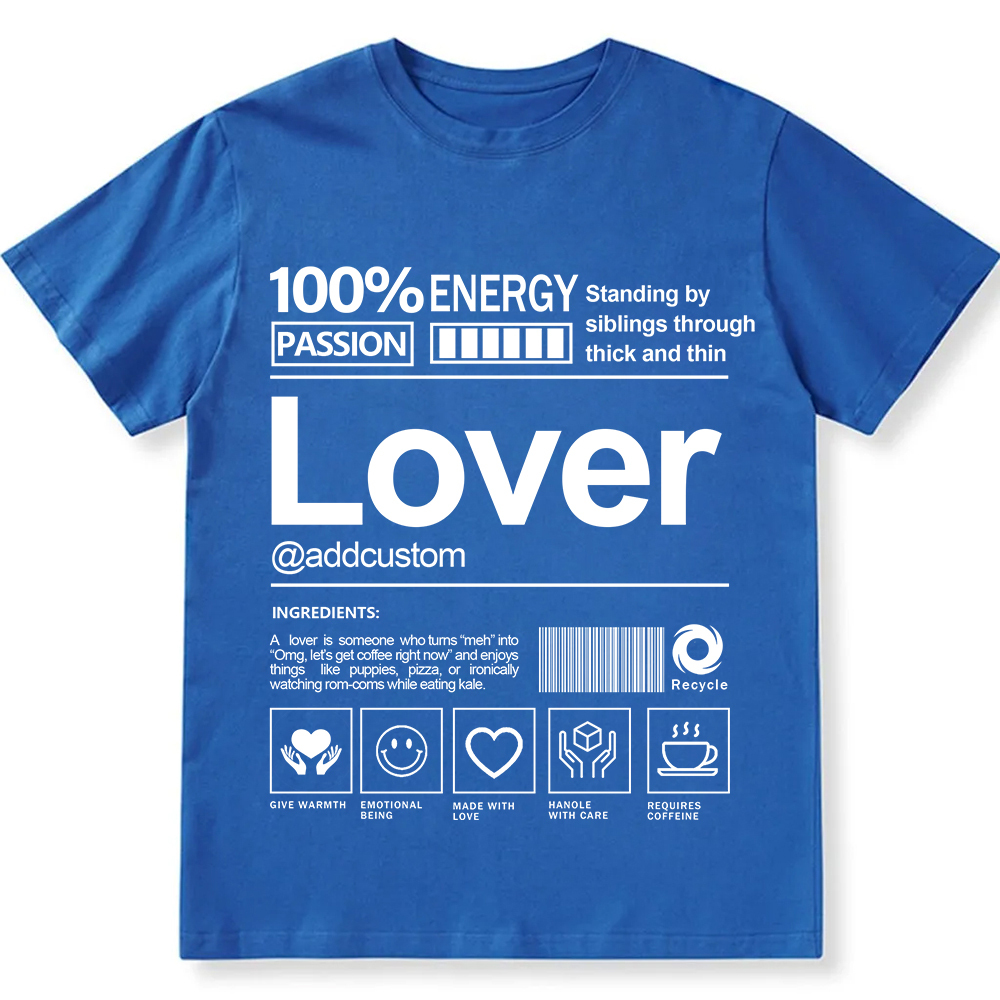 Addcustom Lover Personalized Custom Unisex Fit T-Shirt wearishow