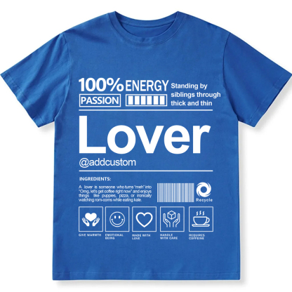 Addcustom Lover Personalized Custom Unisex Fit T-Shirt wearishow