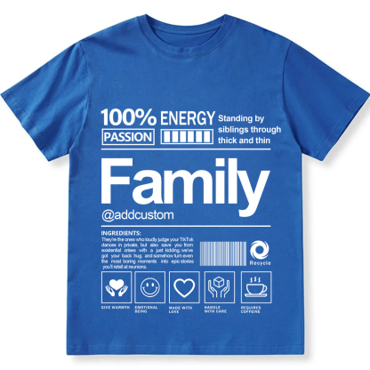 Addcustom Family Personalized Custom Unisex Fit T-Shirt wearishow