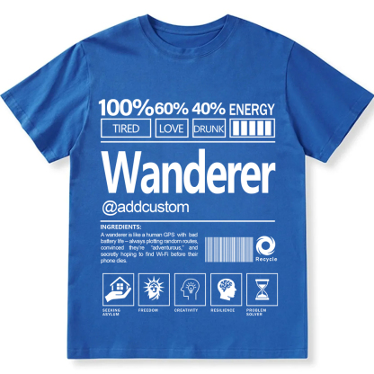 Addcustom Wanderer Personalized Custom Unisex Fit T-Shirt wearishow