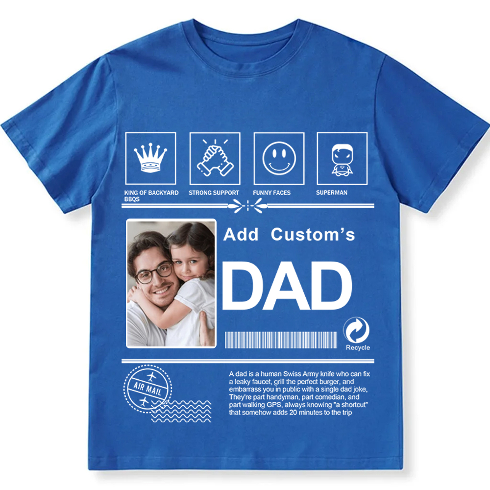Dad Custom Unisex Fit Cotton T-Shirt wearishow