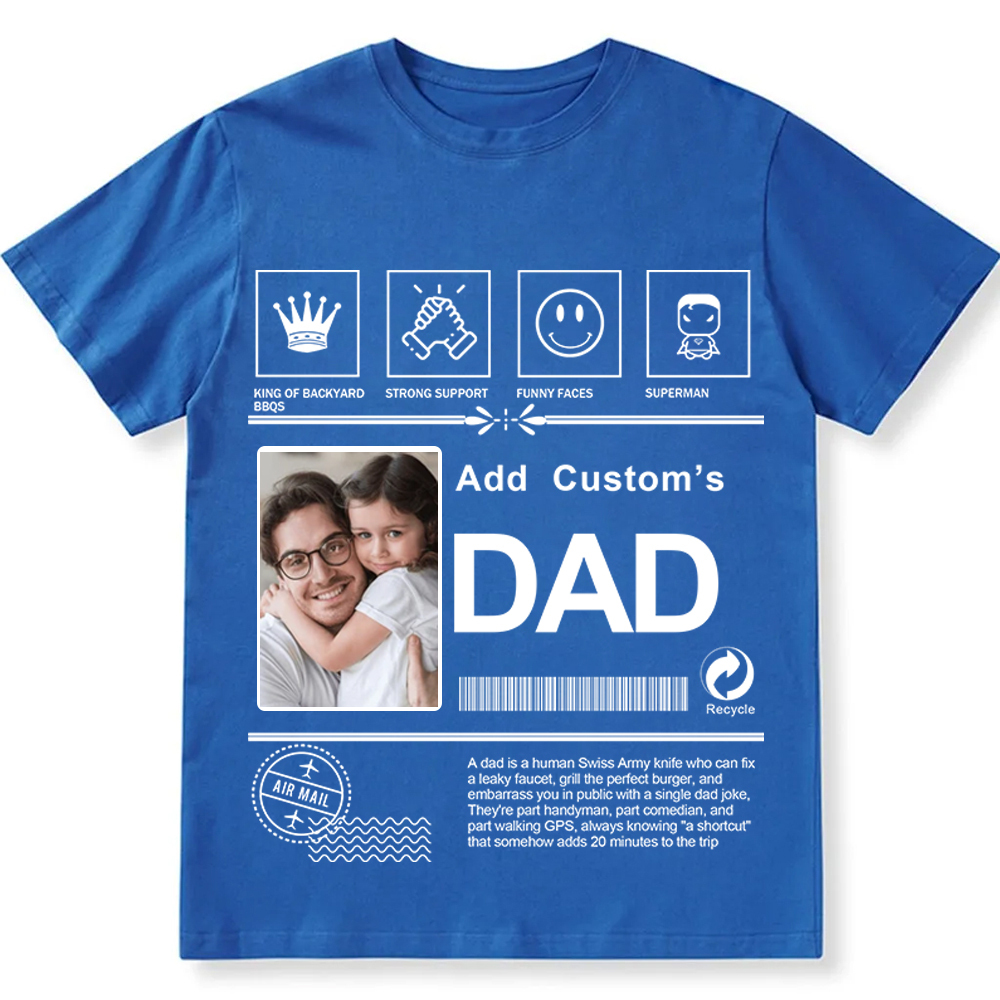 Dad Custom Unisex Fit Cotton T-Shirt wearishow