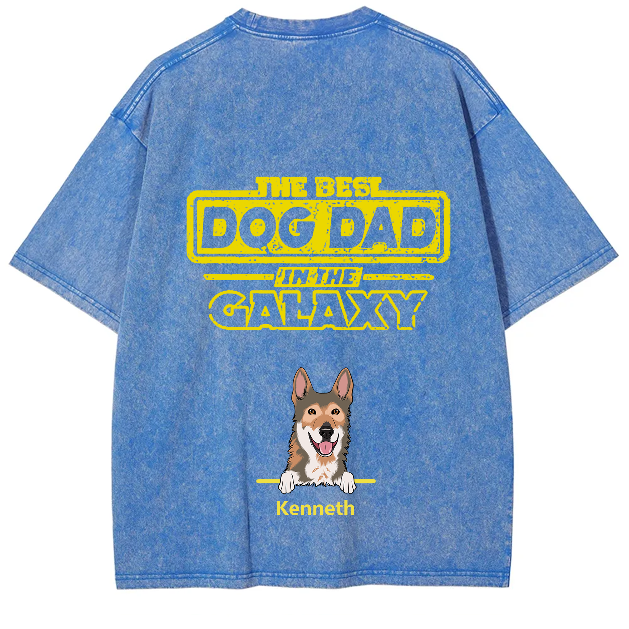 The Best Dog Dad In The Galaxy - Personalized Custom Unisex T-shirt
