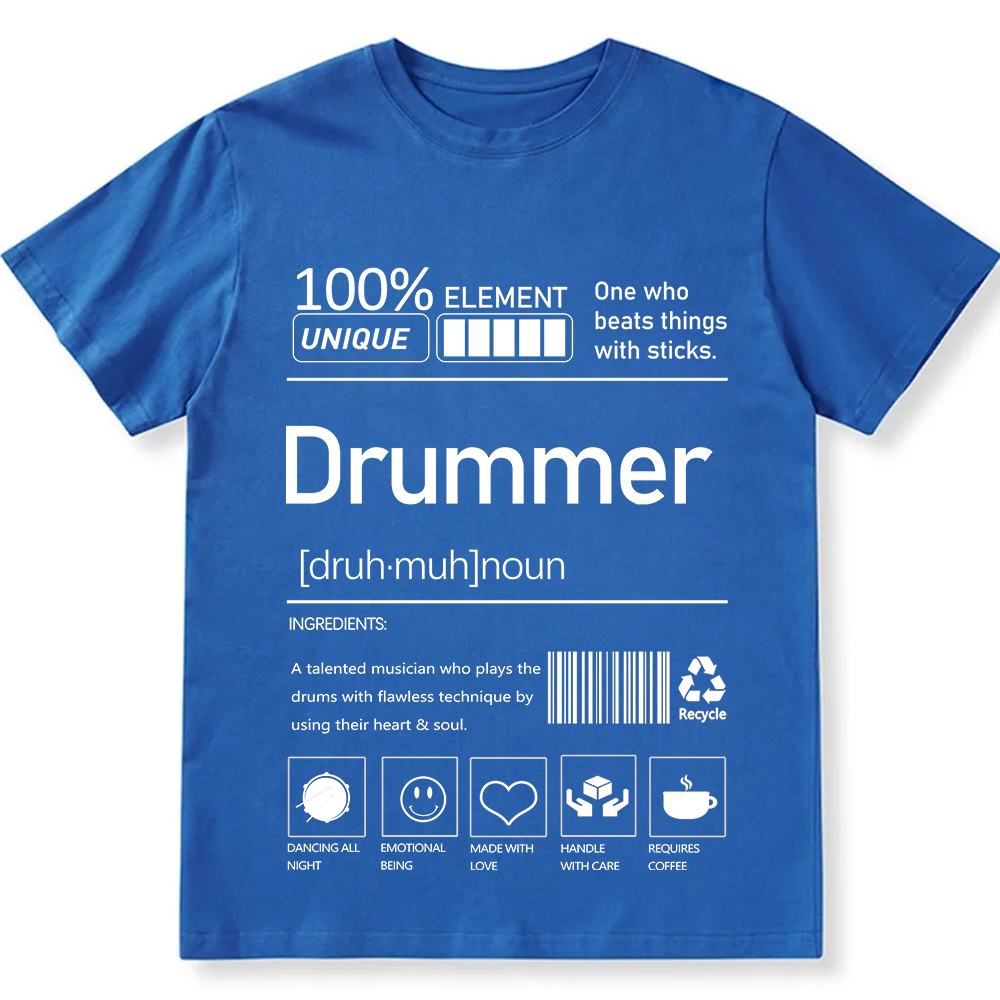 Drummer  Unisex Fit Cotton T-Shirt wearishow