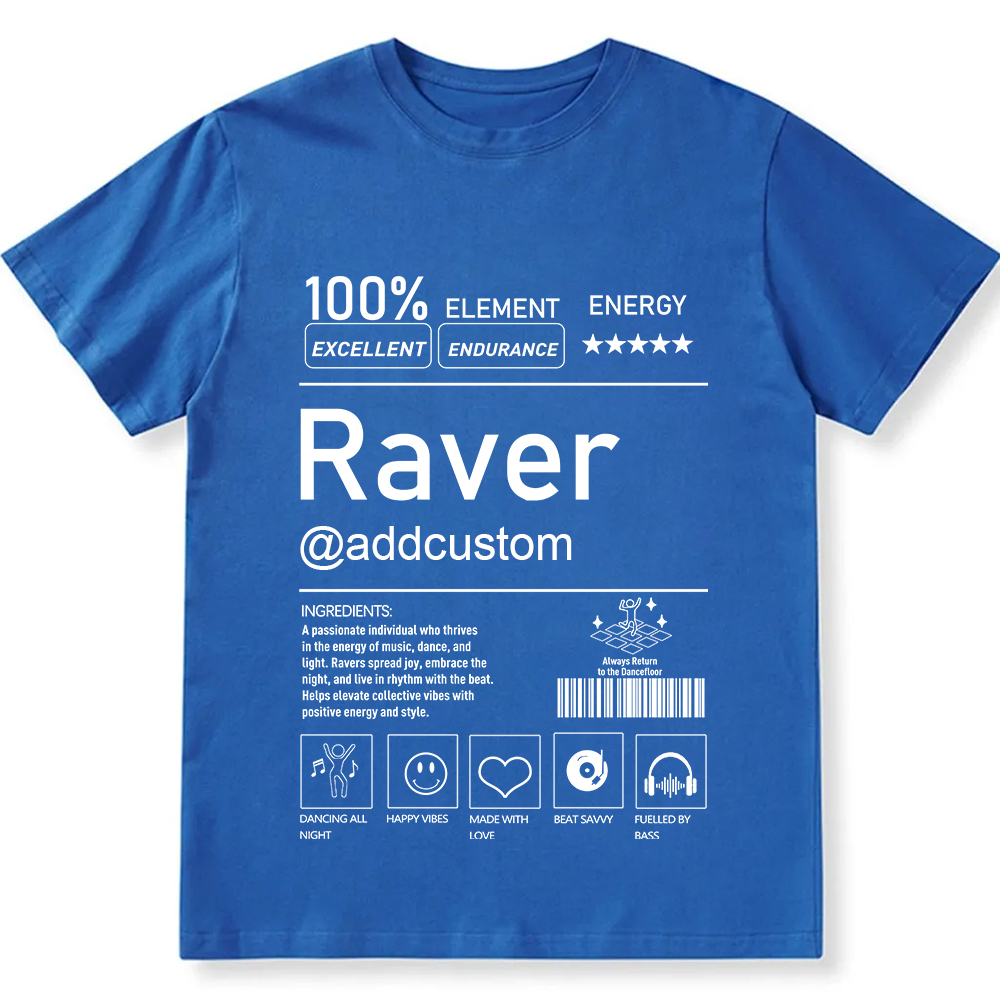Raver Custom Unisex Fit Cotton T-Shirt wearishow