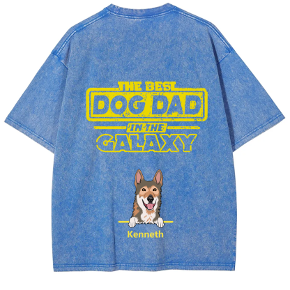 The Best Dog Dad In The Galaxy - Personalized Custom Unisex T-shirt