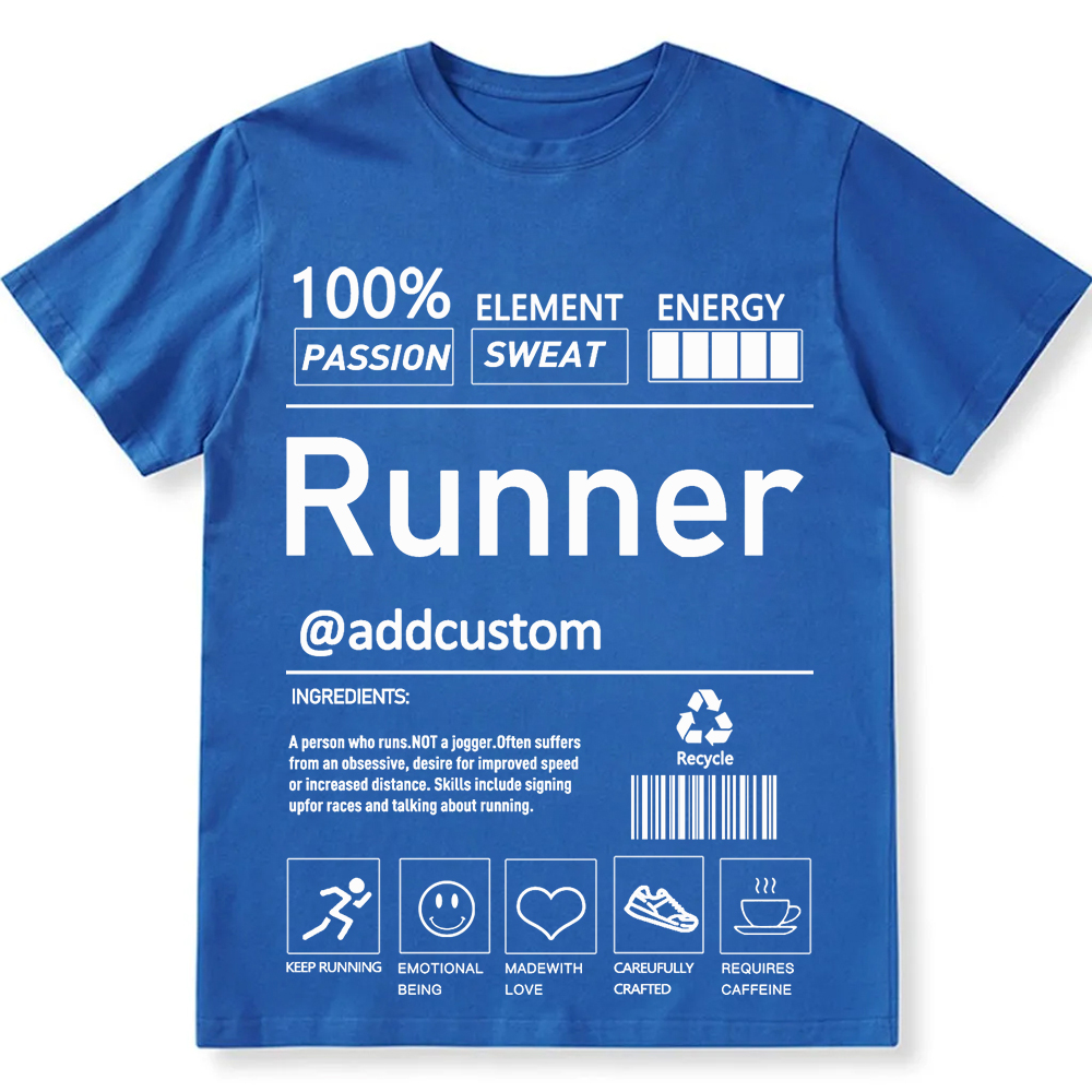 Runner  Custom Unisex Fit Cotton T-Shirt wearishow