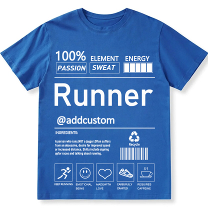 Runner  Custom Unisex Fit Cotton T-Shirt wearishow
