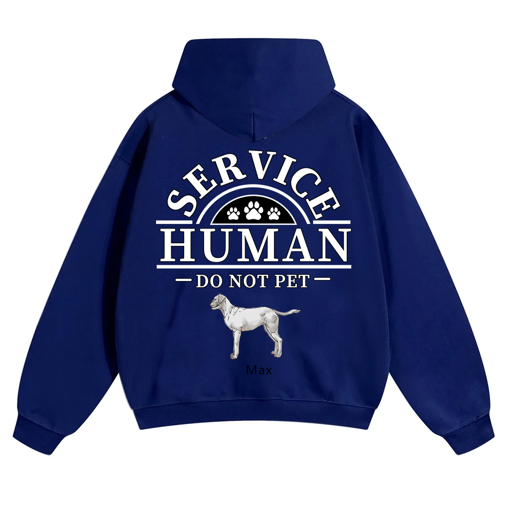 Service Human, Do Not Pet 2 - Personalized Custom Unisex Soild Color Hoodies wearishow