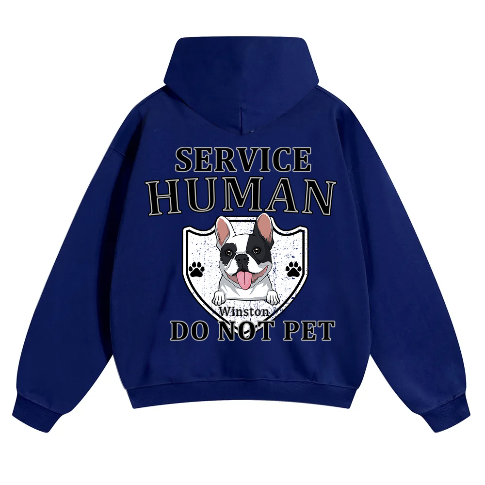  Service Human, Do Not Pet 10- Personalized Custom Unisex Soild Color Hoodies wearishow