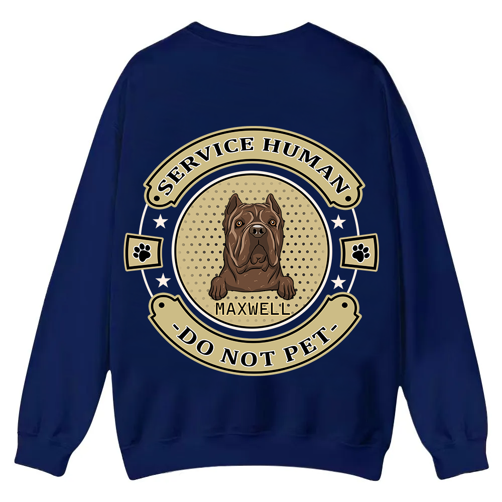 Service Human, Do Not Pet 14 - Personalized Custom Unisex Casual Crewneck Sweatshirt wearishow