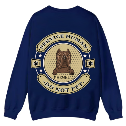 Service Human, Do Not Pet 14 - Personalized Custom Unisex Casual Crewneck Sweatshirt wearishow