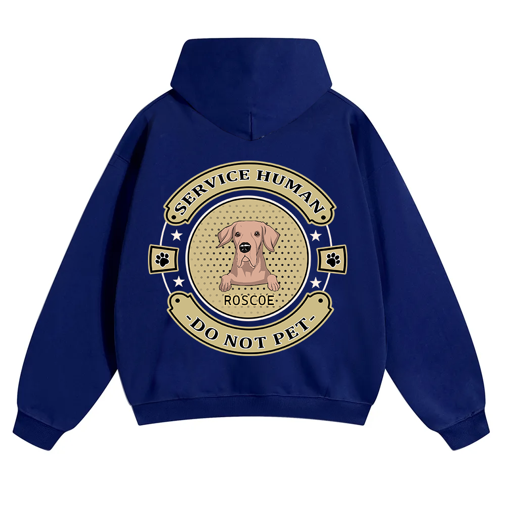 Service Human, Do Not Pet 14 - Personalized Custom Unisex Soild Color Hoodies wearishow