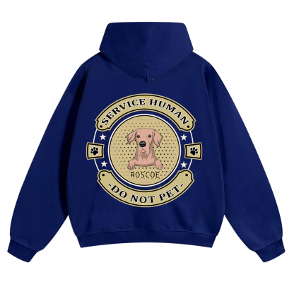 Service Human, Do Not Pet 14 - Personalized Custom Unisex Soild Color Hoodies wearishow