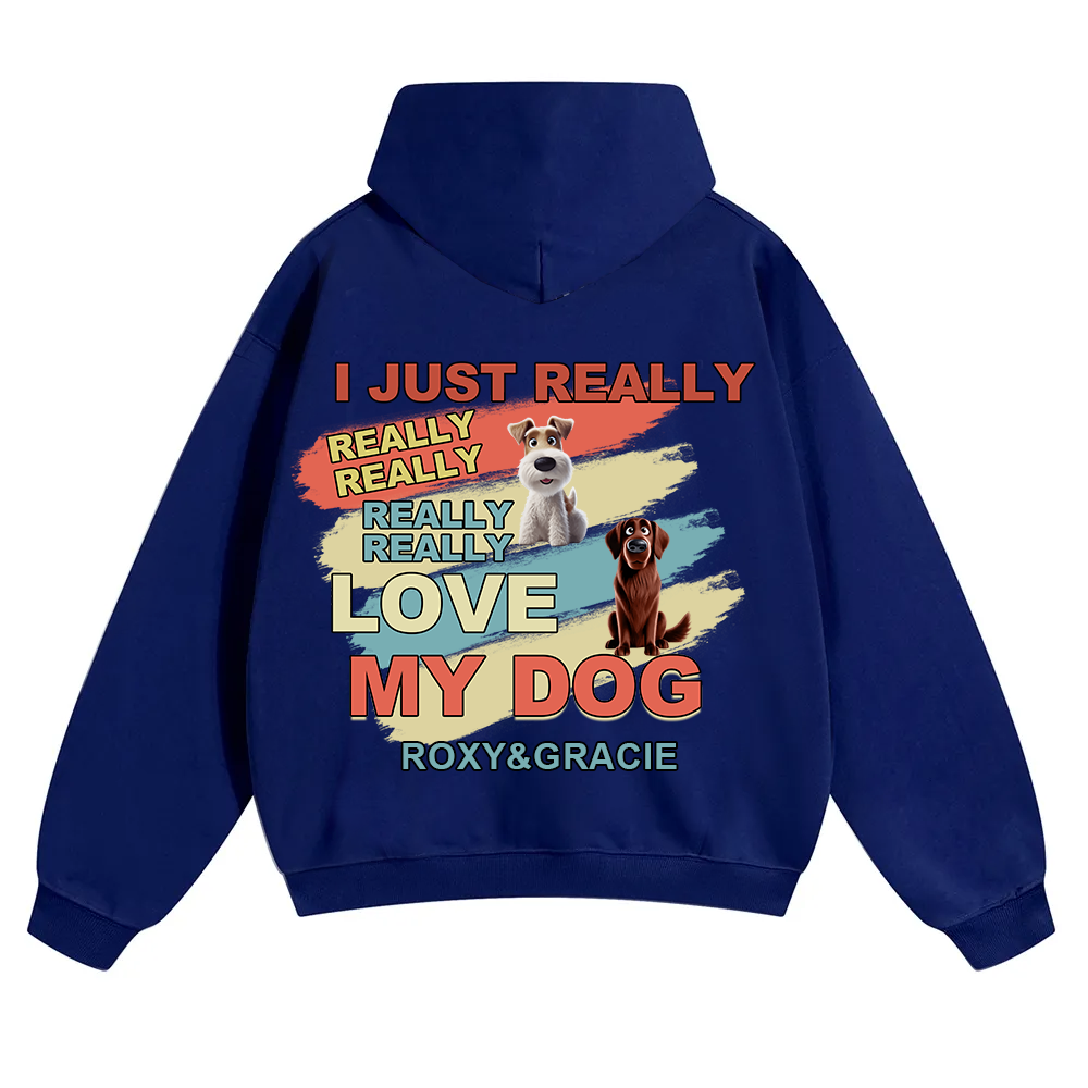 I Just Really Love My Dogs - Personalized Custom Unisex Soild Color Hoodies wearishow
