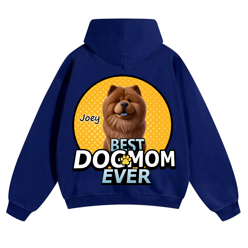Best Dog Mom For Furry Kid - Personalized Custom Unisex Soild Color Hoodies wearishow