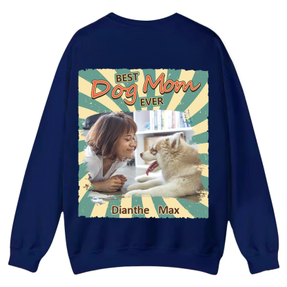 Retro Funny Dog Shirt Photo - Personalized Custom Unisex Casual Crewneck Sweatshirt wearishow