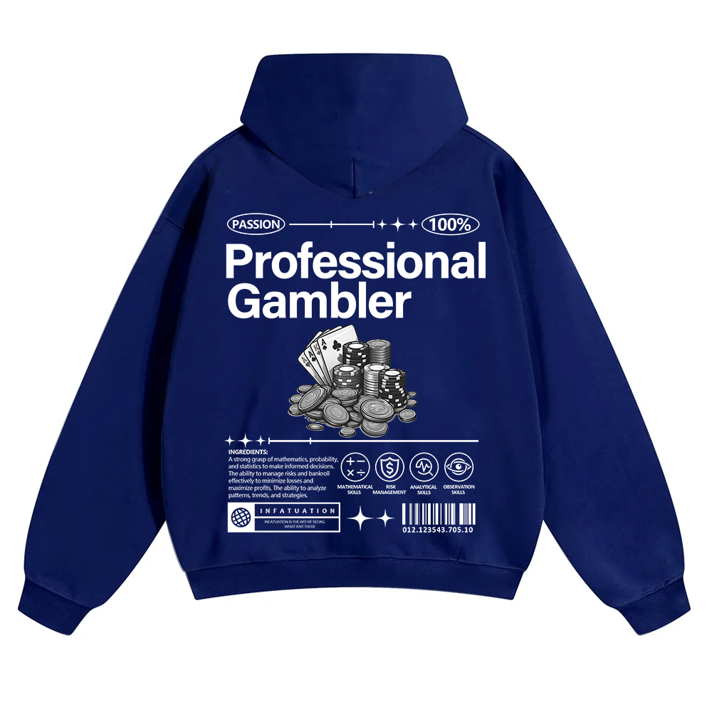 Professional Gambler Unisex Solid Color Hoodie wearishow