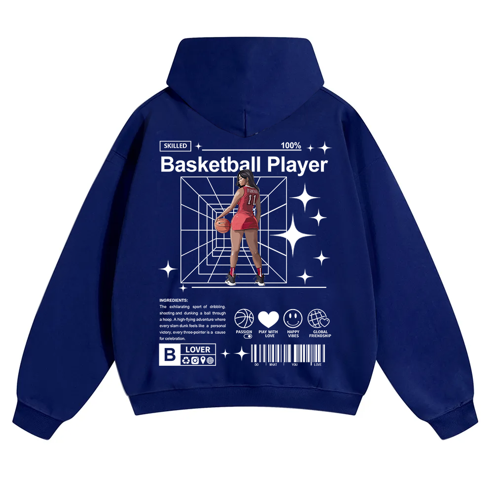 Basketball Player Unisex Solid Color Hoodie wearishow