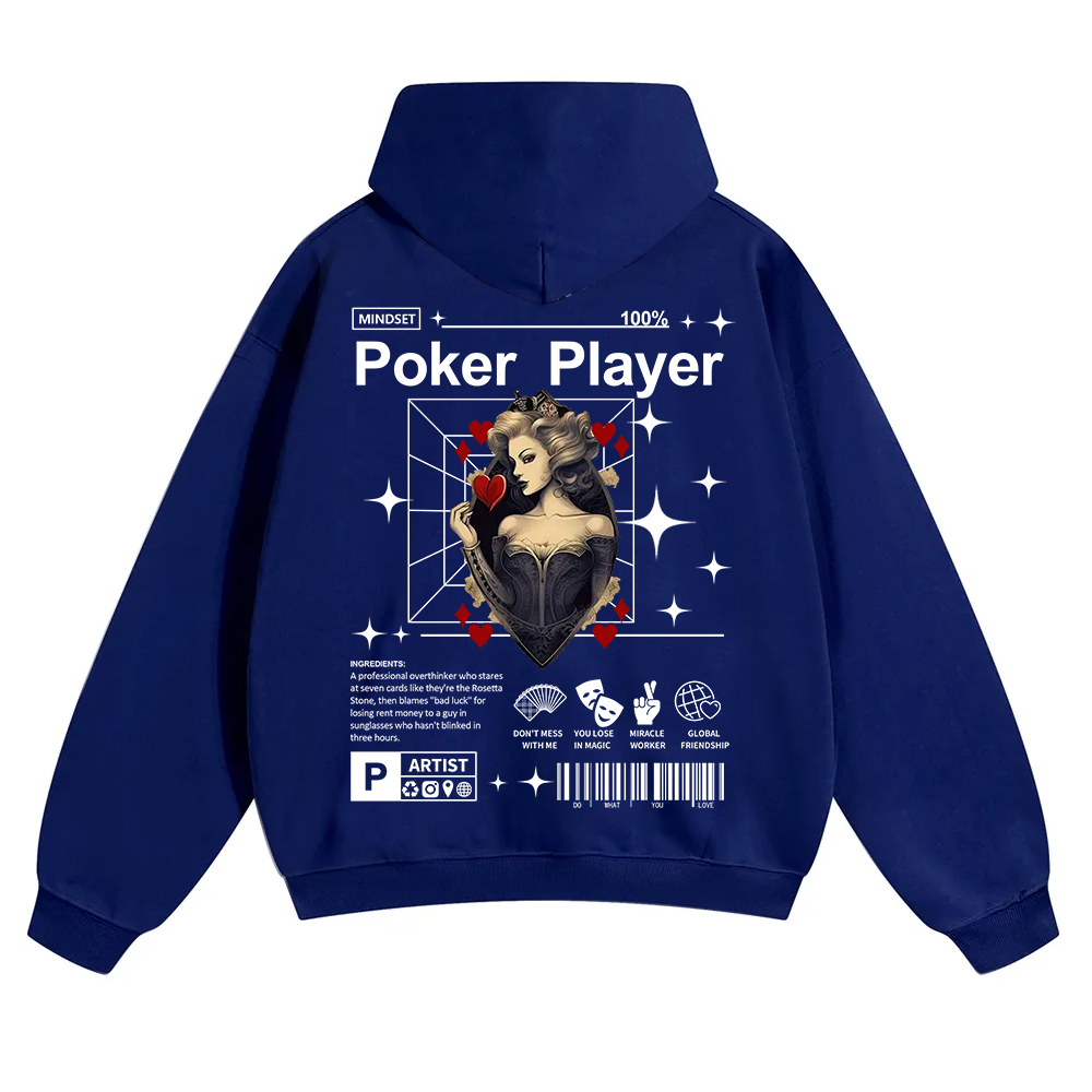 Poker Player Unisex Solid Color Hoodie wearishow