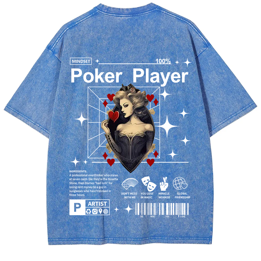 Poker Player Unisex Fit Washed T-Shirt