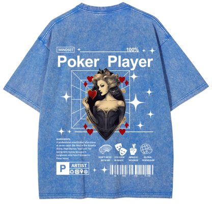 Poker Player Unisex Fit Washed T-Shirt