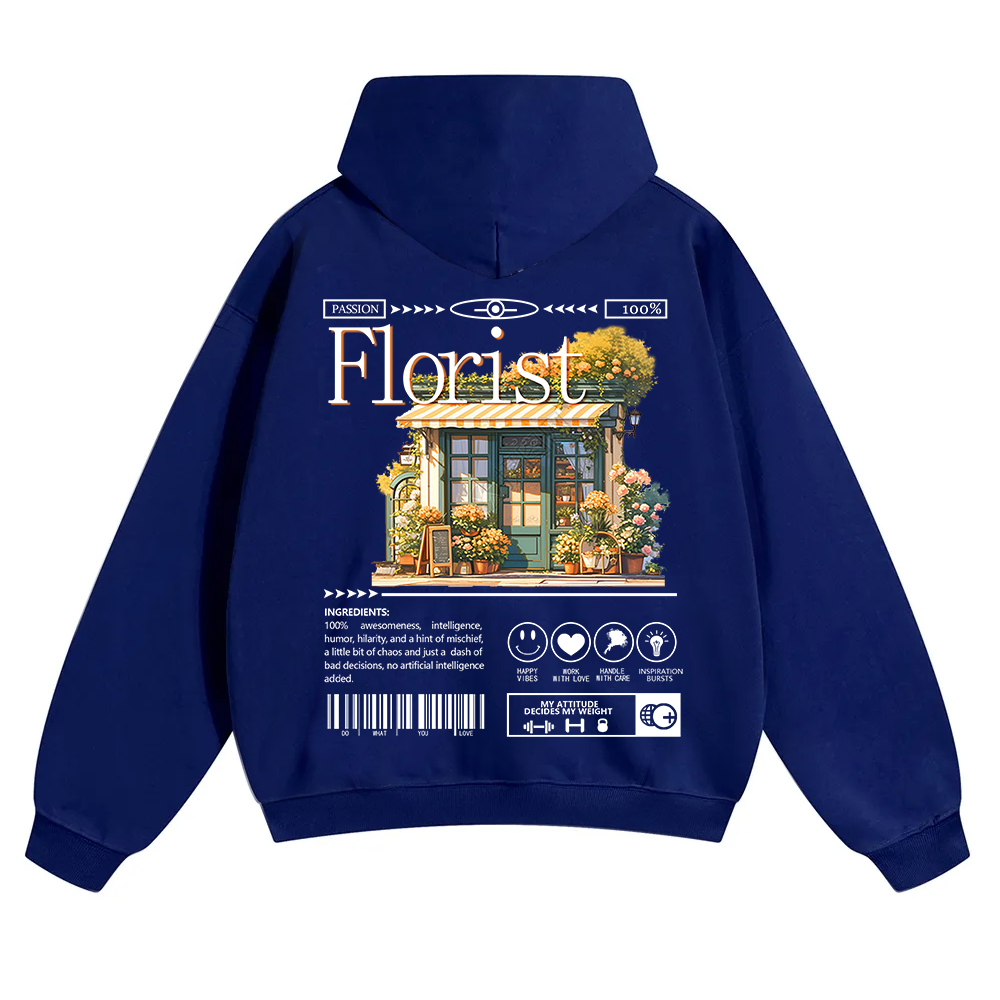 Florist Unisex Solid Color Hoodie wearishow