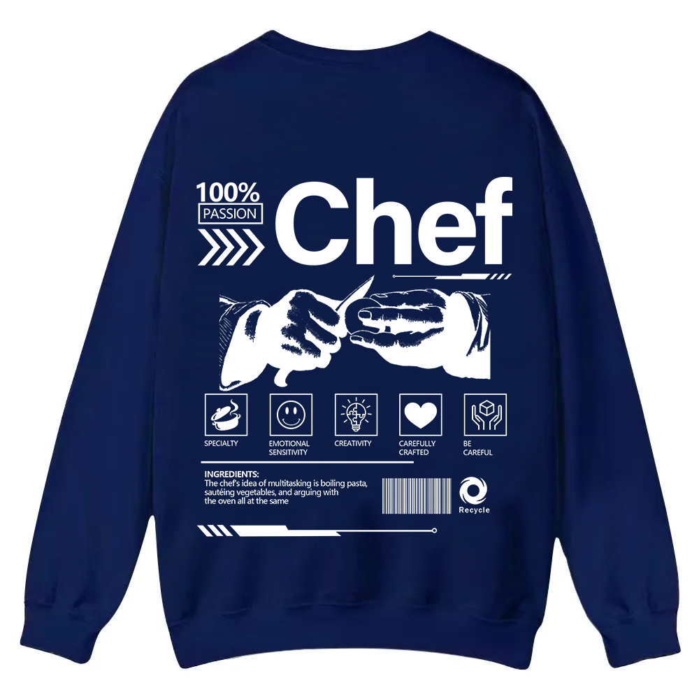 Chef Casual Crewneck Sweatshirt wearishow
