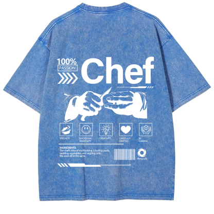 Chef Unisex Fit Washed T-Shirt