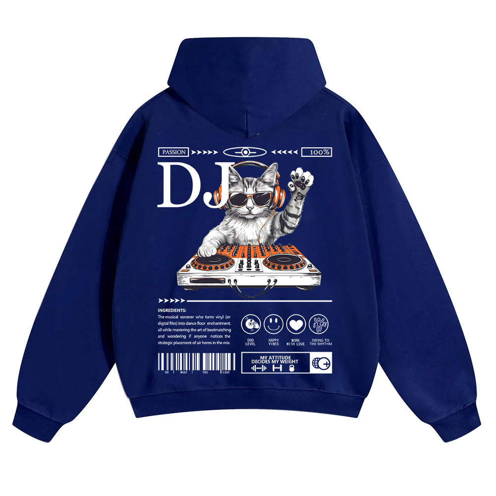 DJ Unisex Solid Color Hoodie wearishow