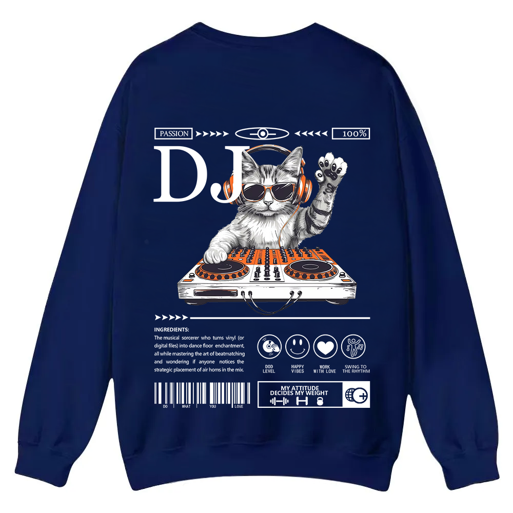 DJ Casual Crewneck Sweatshirt wearishow