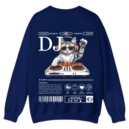 DJ Casual Crewneck Sweatshirt wearishow