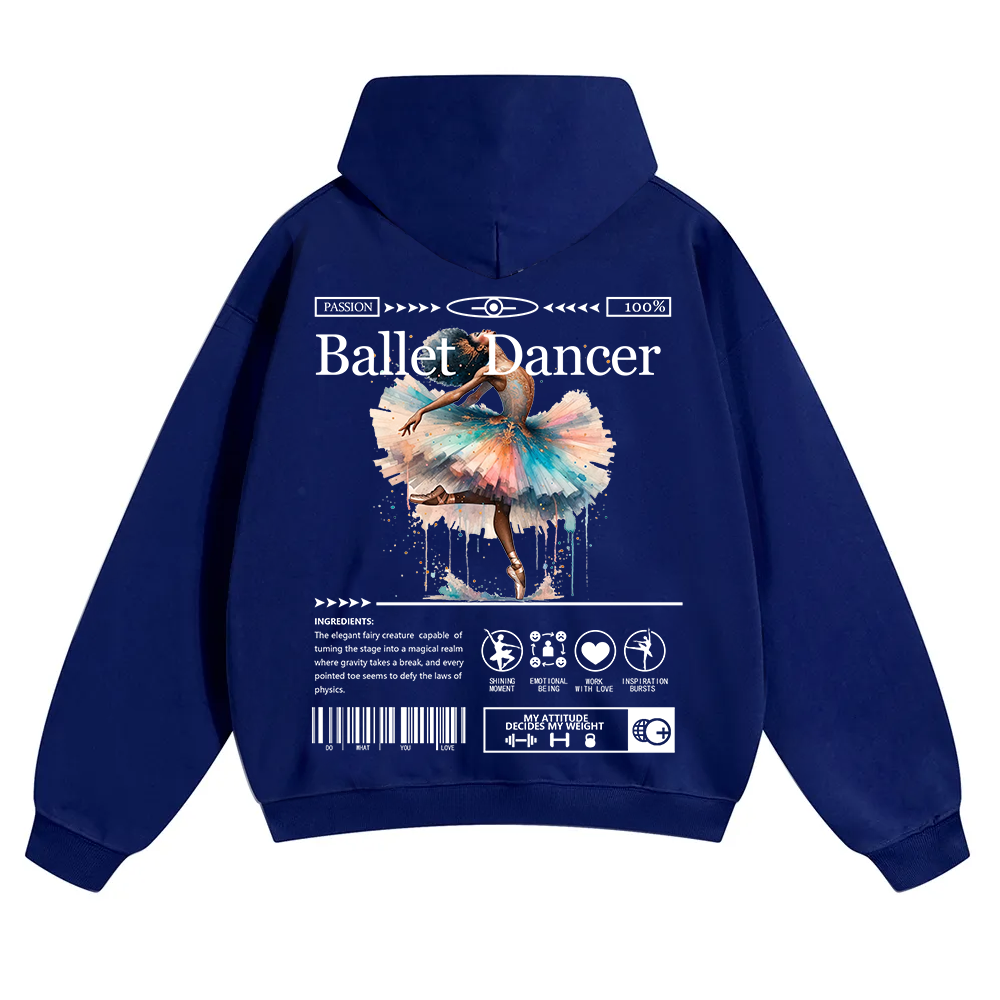 Ballet Dancer Unisex Solid Color Hoodie wearishow