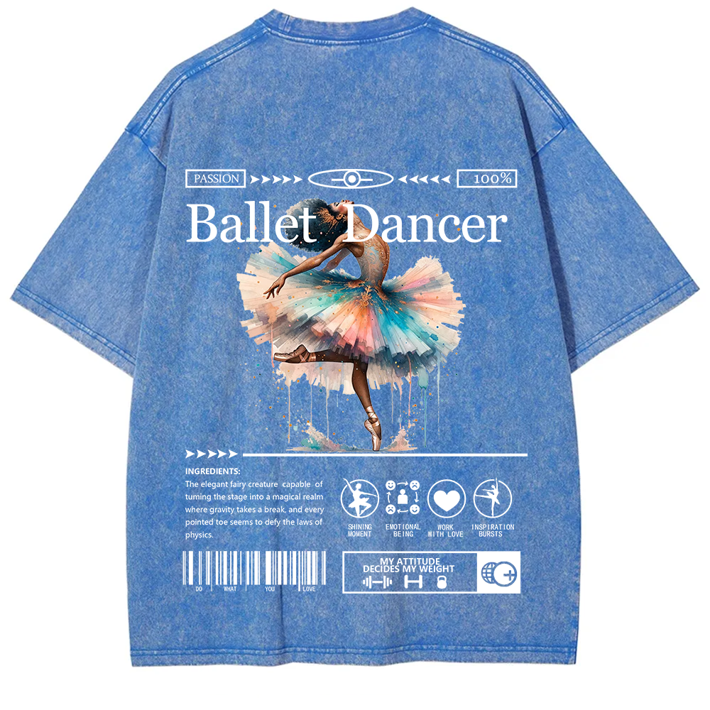 Ballet Dancer Unisex Fit Washed T-Shirt