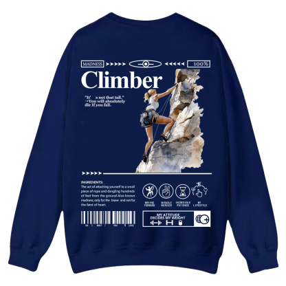 Climber Casual Crewneck Sweatshirt wearishow