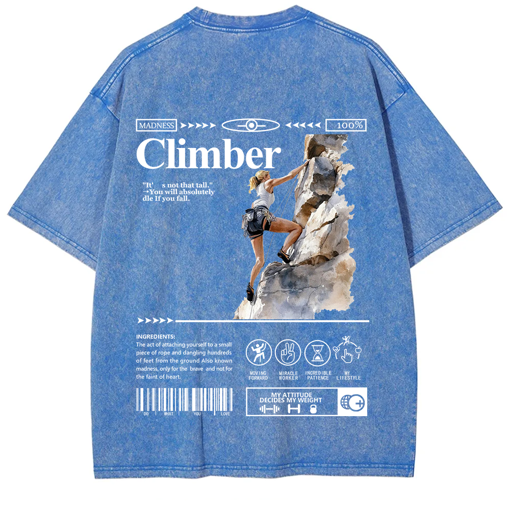 Climber Unisex Fit Washed T-Shirt