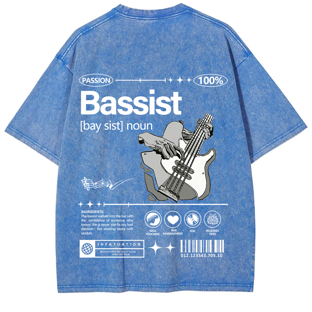 Bassist Unisex Fit Washed T-Shirt
