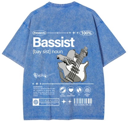 Bassist Unisex Fit Washed T-Shirt