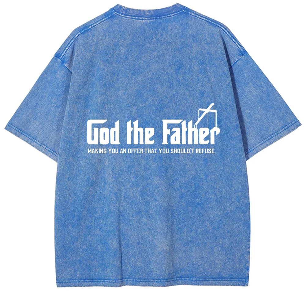 God The Father Christian Unisex Fit Washed T-Shirt