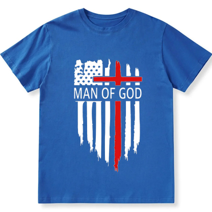Man Of God Chrsitian Unisex Fit Cotton T-Shirt wearishow