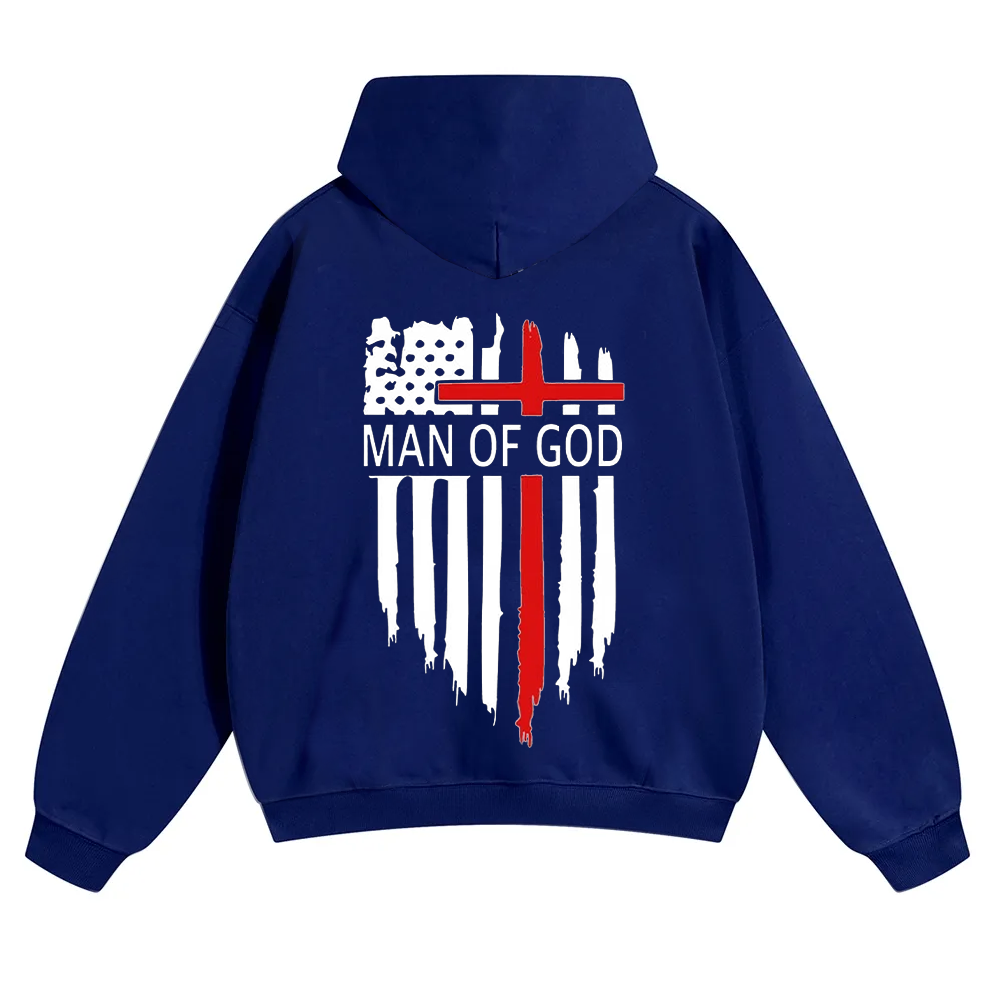 Man Of God Chrsitian Unisex Solid Color Hoodie wearishow