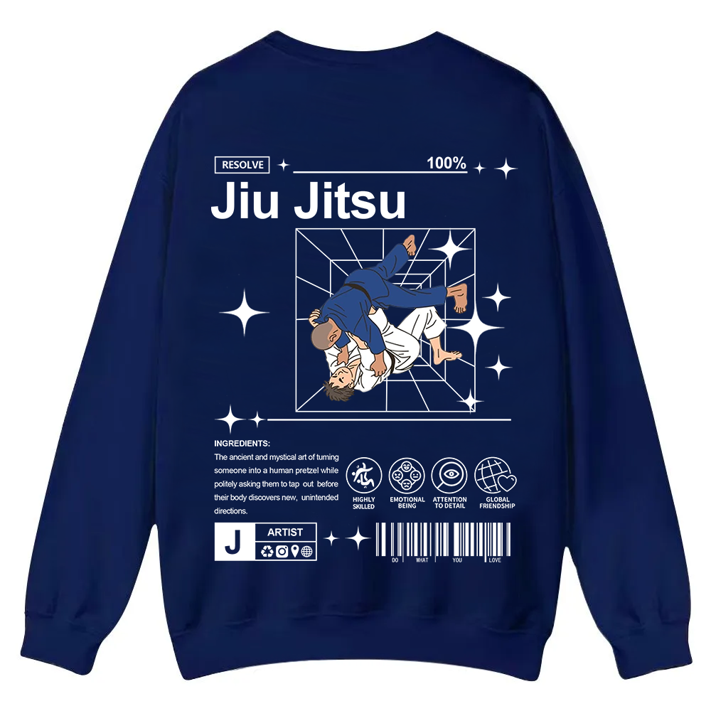 Jiu Jitsu Casual Crewneck Sweatshirt wearishow