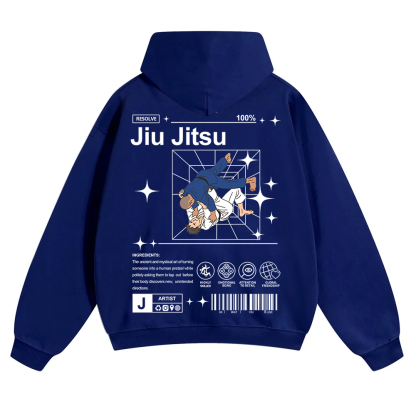 Jiu Jitsu Unisex Solid Color Hoodie wearishow