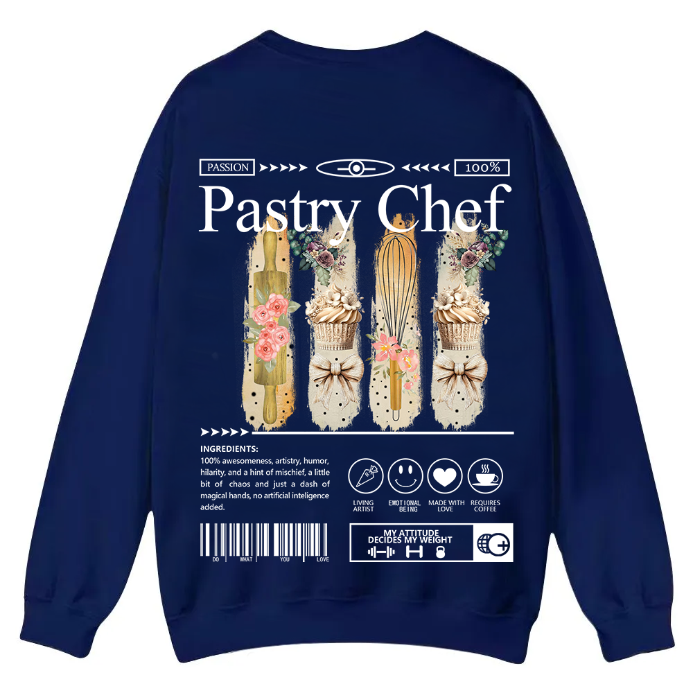 Pastry Chef Casual Crewneck Sweatshirt wearishow
