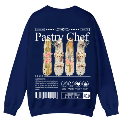 Pastry Chef Casual Crewneck Sweatshirt wearishow